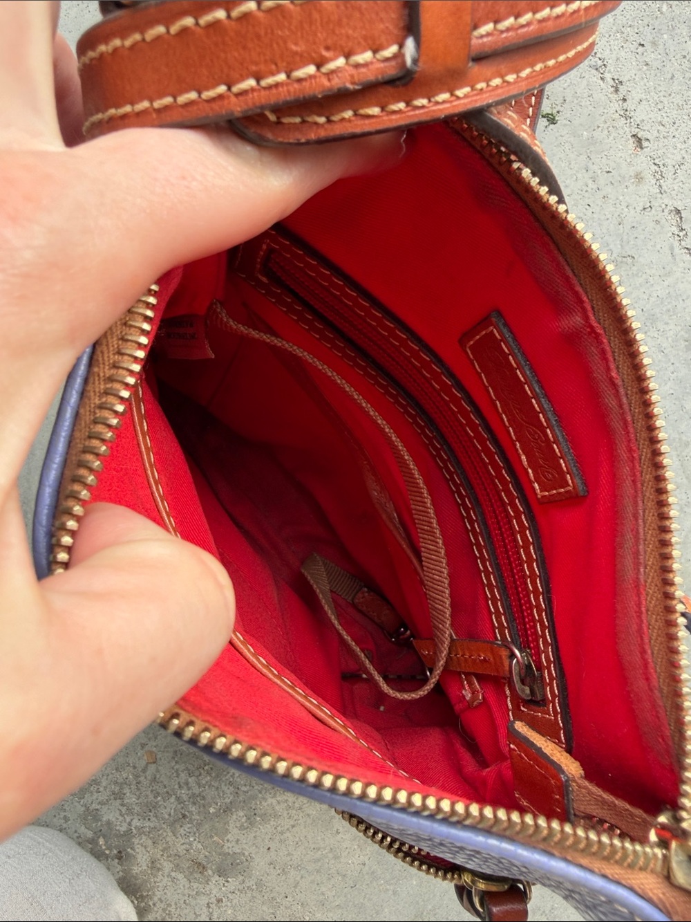 Dooney & Burke Periwinkle Pebble Leather Crossbody - Picture 3 of 6